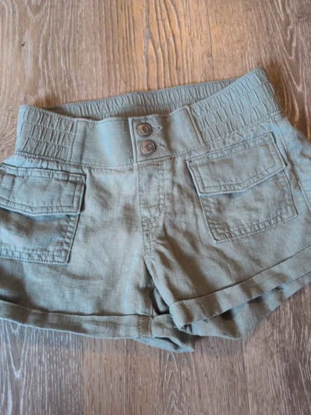 Abercrombie Kids Linen-Blend Shorts 7/8 girls